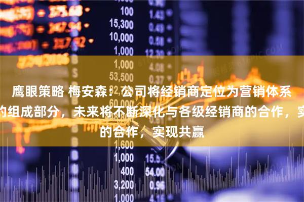 鹰眼策略 梅安森：公司将经销商定位为营销体系中重要的组成部分，未来将不断深化与各级经销商的合作，实现共赢