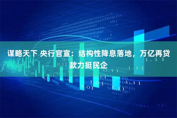 谋略天下 央行官宣：结构性降息落地，万亿再贷款力挺民企